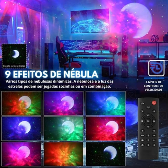 Proyector Astronauta Bluetooth con Parlante – Ilumina tu Espacio con Música y Estilo 🚀✨